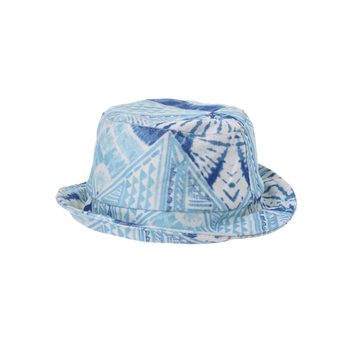 cappello mare in cotone fantasia turchese