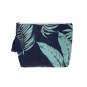 Pochette Mare in cotone blu/verde con nappina