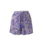 Short viola con disegni oro 100%crepe