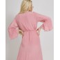 Abito Lungo in crepe 100%colore Rosa