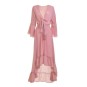 Abito Lungo in crepe 100%colore Rosa