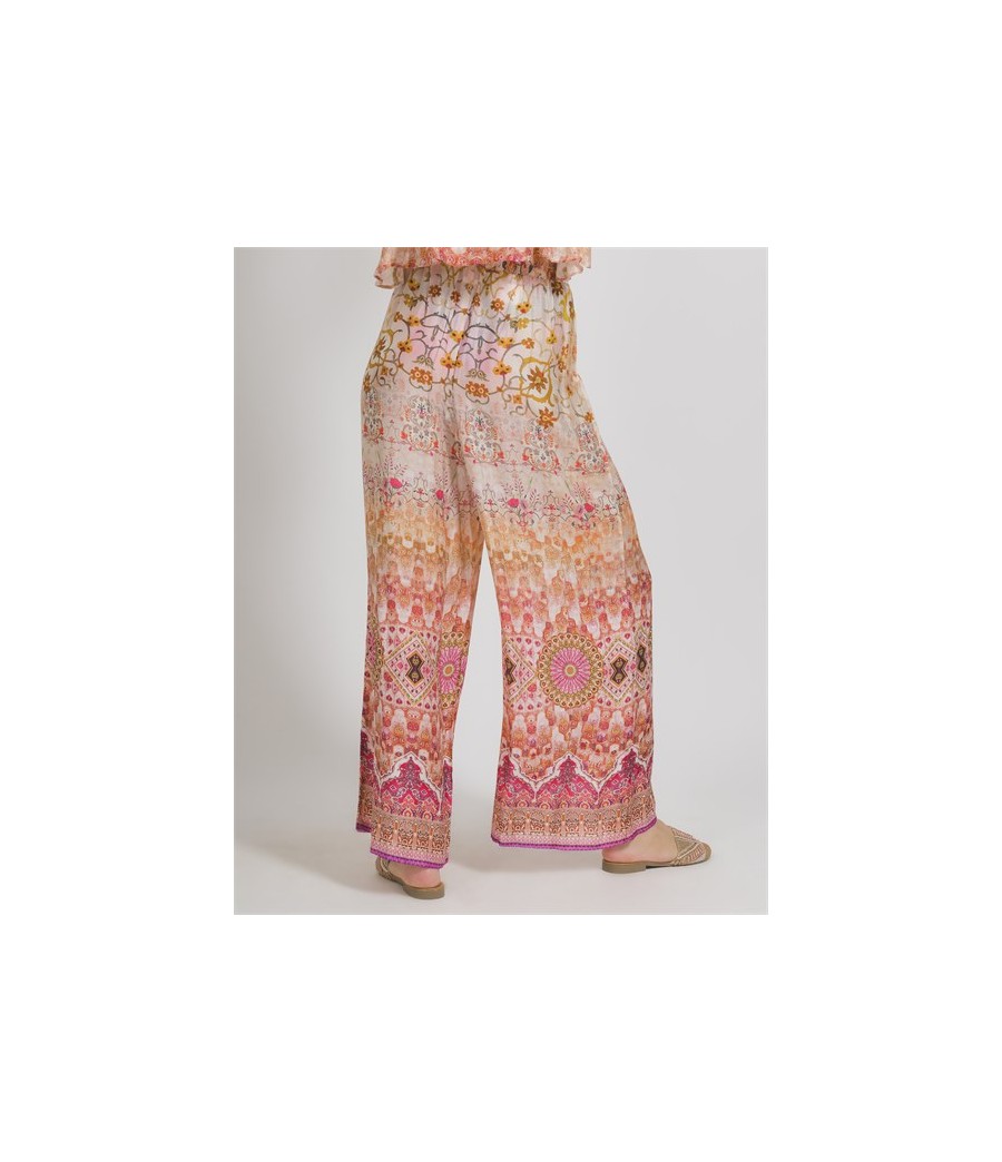 Set Pantaloni/Top Fantasia Rosa/Arancio 100% Viscosa