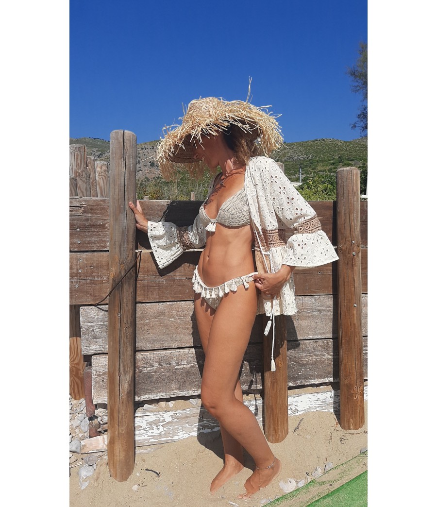 Crochet Bikini con Nappine-Nude