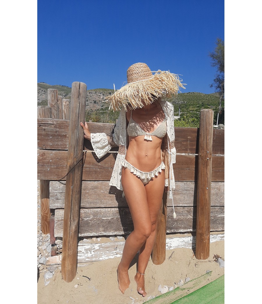 Crochet Bikini con Nappine-Nude