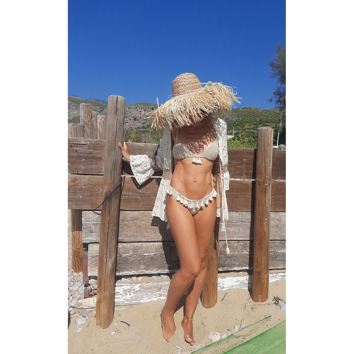 Crochet Bikini con Nappine-Nude